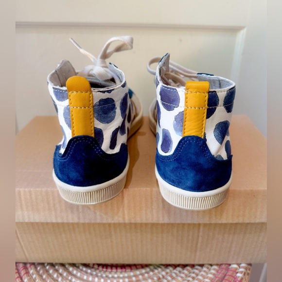 COTÉLAC Abou Spotted Leather & Suede Mid-Top Sneaker - From: Ethiopia (Size: 41) - Picture 7 of 16